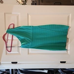 Bebe Ladies Size 6 Teal Off shoulder Dress